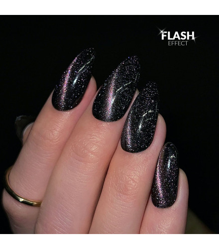 Top Coat No Wipe Flash Cat Eye Violet 10g | Slowianka Nails