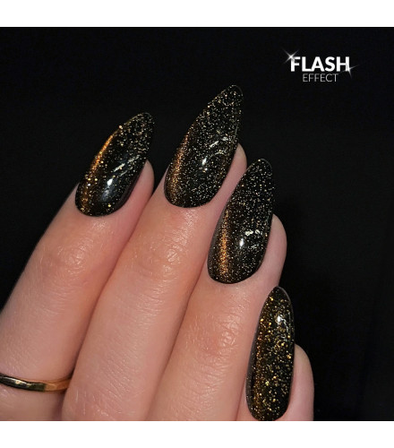 Top Coat No Wipe Flash Cat Eye Amber 10g | Slowianka Nails